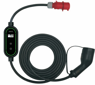 11kW 16A 400V Mobile EV شاحن متنقل من النوع 2 مع مقابس CEE حمراء