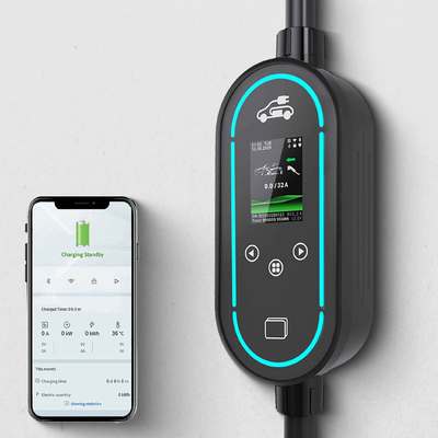 يشتري 7.36kW 32A شاحن EV المحمول مع نوع B RCD وشاشة LCD التصنيع عبر الإنترنت