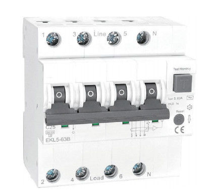 0.03mA RCD RCCB RCBO قواطع دوائر نوع B 4 القطب للحماية
