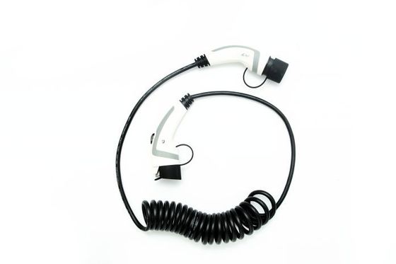 شراء ANS 16A IP67 نوع 1 إلى نوع 2 EV كابل شحن كابل حلزوني أبيض التصنيع عبر الإنترنت