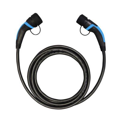 AC480V 11kW 1phase Type 2 إلى Type 2 EV Charging Cable بدون هالوجين نوع التوصيل