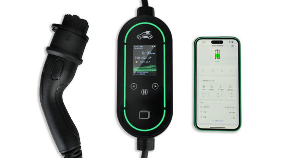 سعر جيد 7kW Portable EV Charger with 2.4-inch LCD Screen 5m Charging Cable and Flame Retardant PC Material الانترنت