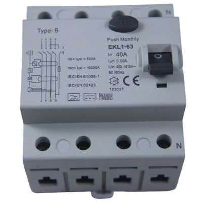 سعر جيد نوع B IP20 RCD قواطع دوائر 40A 3 المرحلة 4 القطب MCB الوضع الكهرومغناطيسي الانترنت