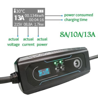 سعر جيد Type2 8-16A 1P شاحن سيارة كهربائي محمول UK 3 PINS Outlet الانترنت